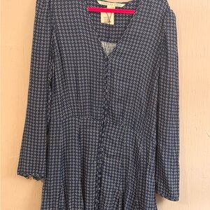 Veronica Beard Prussian Blue Patterned Dress